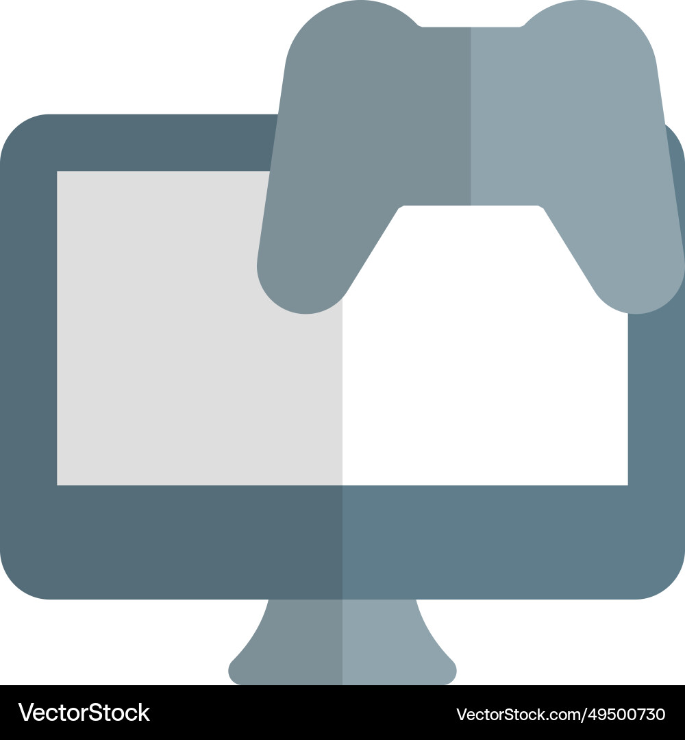 Interactive video games built-in desktop Vector Image