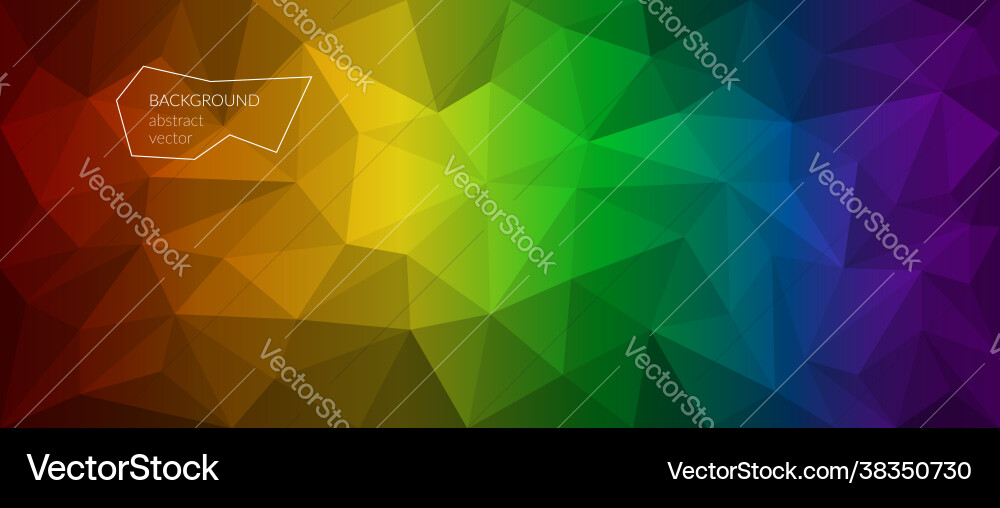 Lgbt pride abstract polygonal rainbow vector image