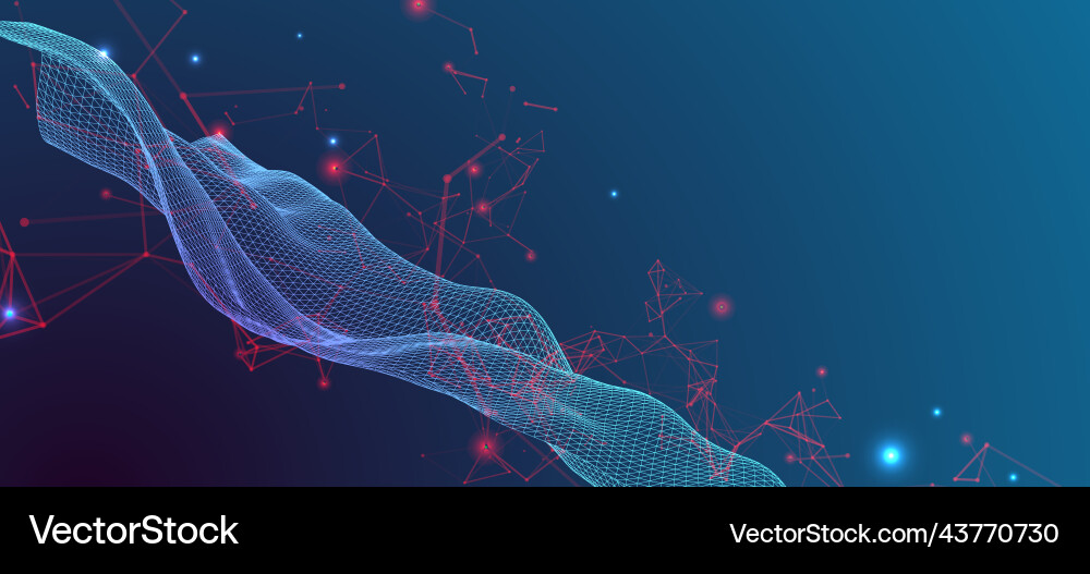 Polygonal science background with connecting dots Polygonal science background with connecting dots vector image