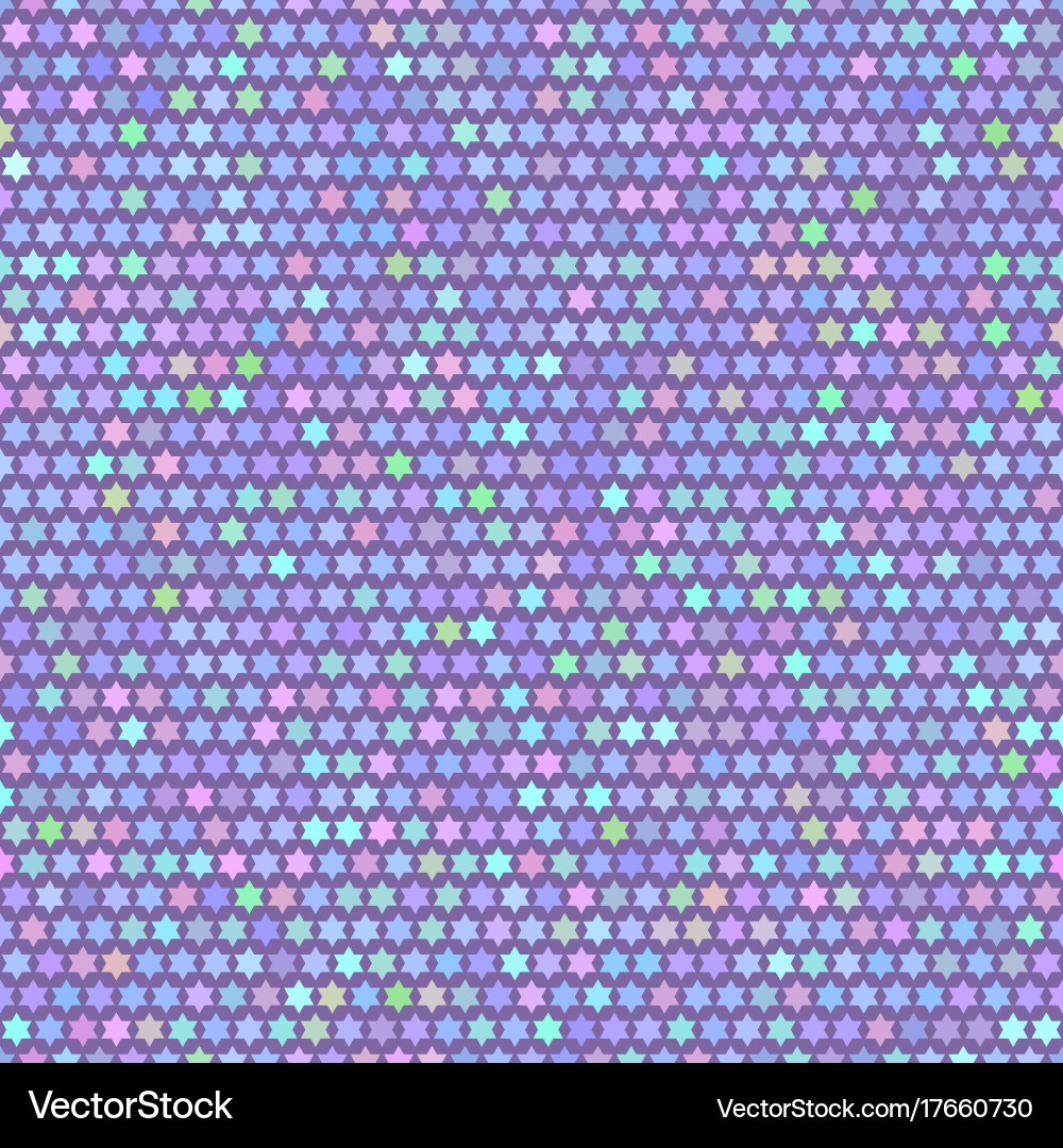 Seamless colorful pattern with simple star vector image