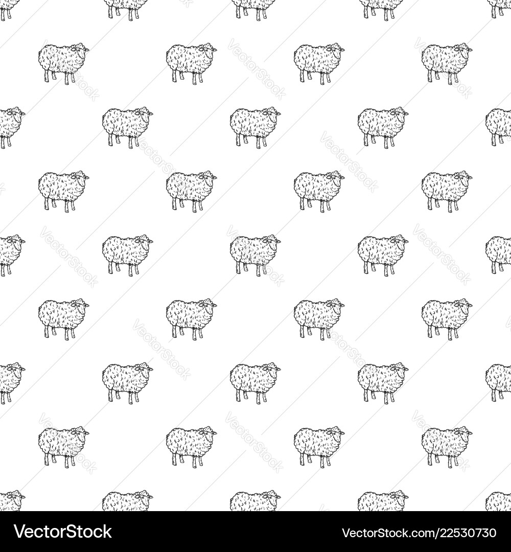Sheep pattern seamless Sheep pattern seamless vector image