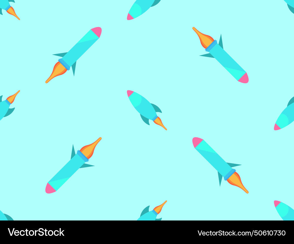 Spaceships seamless pattern orbital launch Spaceships seamless pattern orbital launch vector image
