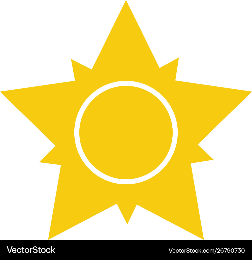 Sun icon - simple element summer concept Sun icon - simple element summer concept vector image