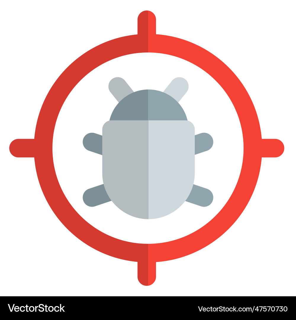 Targeting virus for cyber attacks in system vector image