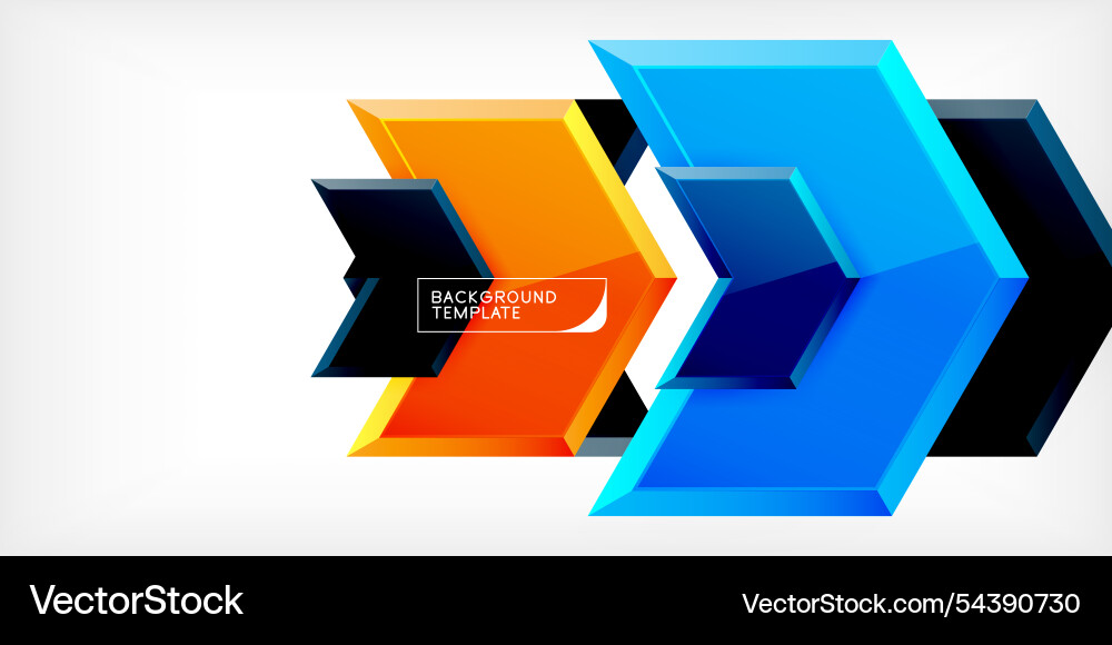 Technology dynamic arrow geometric background Vector Image
