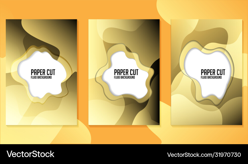 Trendy poster set with dynamic colorful gradients Trendy poster set with dynamic colorful gradients vector image
