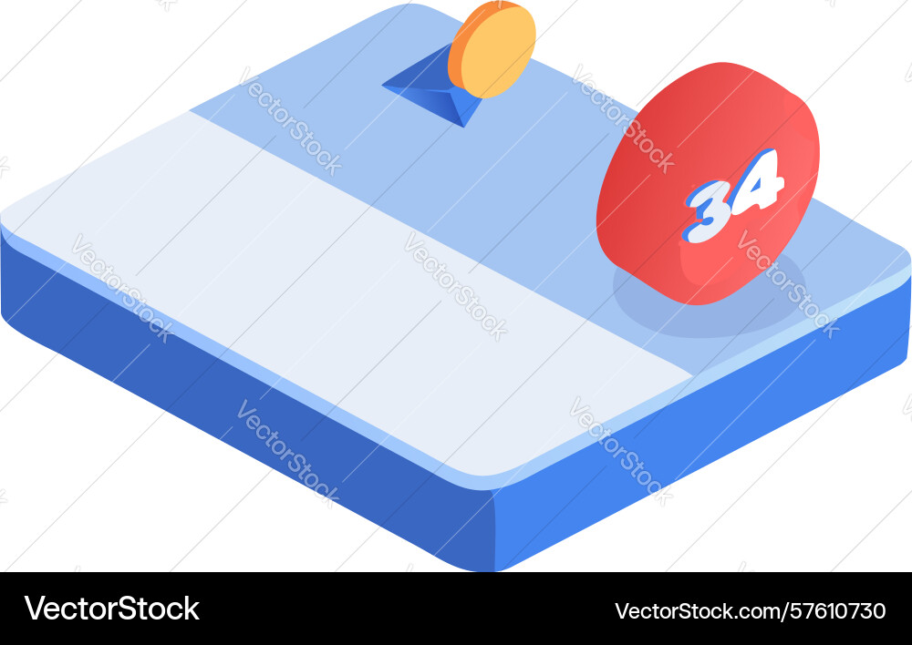 Unread notifications message icon graphic design vector image