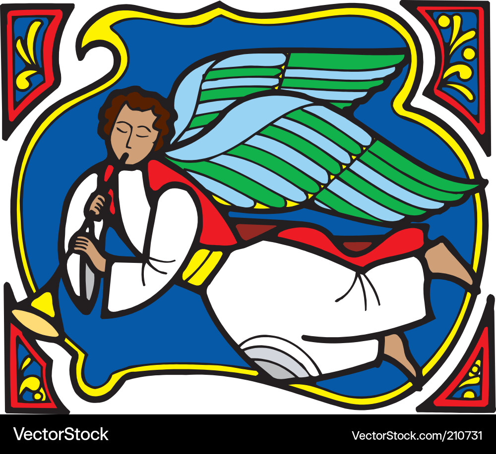 Angel Christmas Card Vector Image
