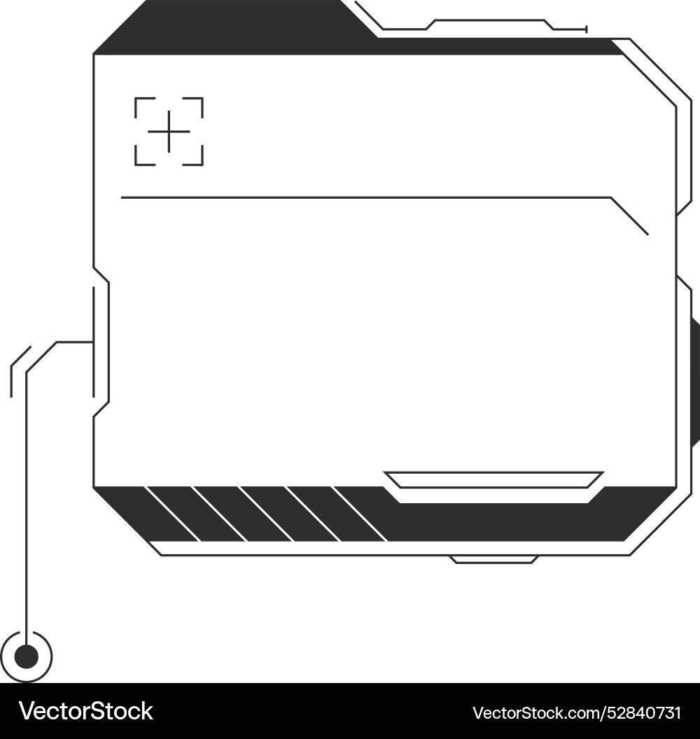 Digital HUD Interface - Cyberpunk Style vector image