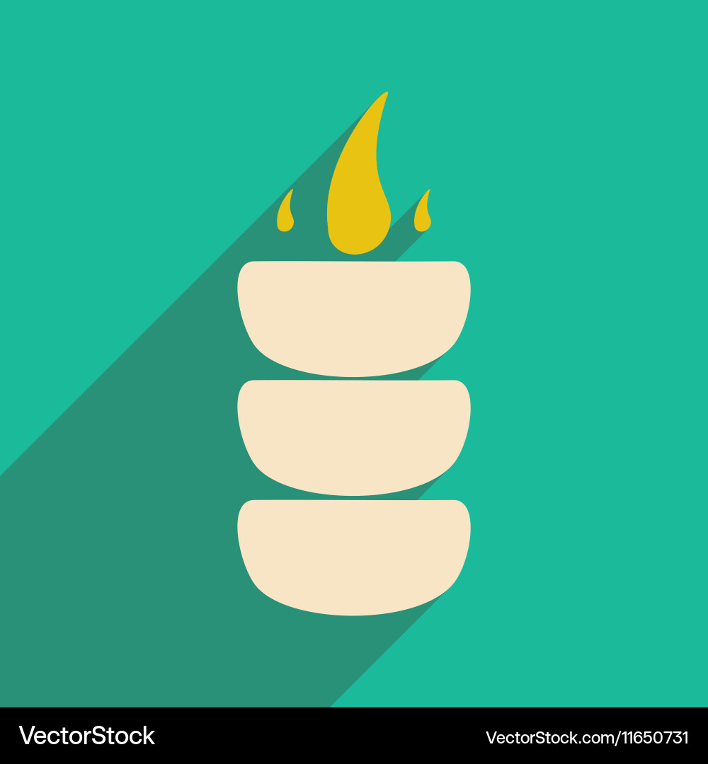 Flat with shadow icon and mobile application coals vector image