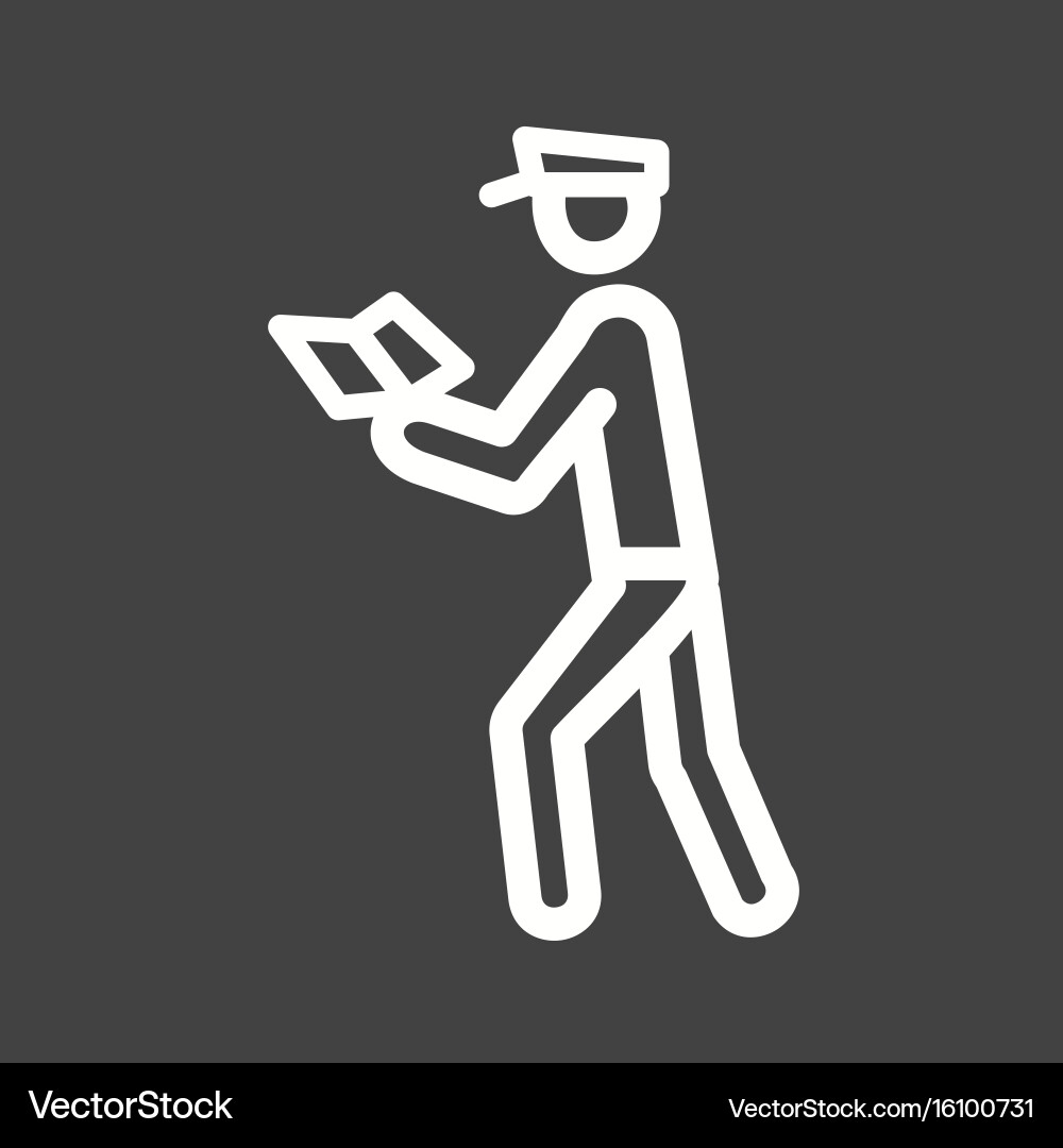 Guard checking passport Vector Image