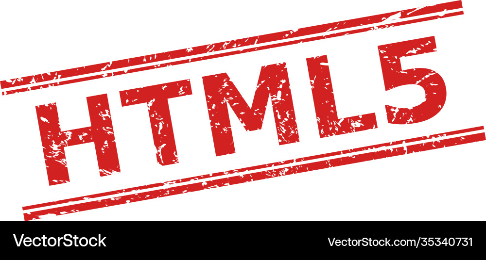 Html5 stamp seal with unclean style and double Vector Image