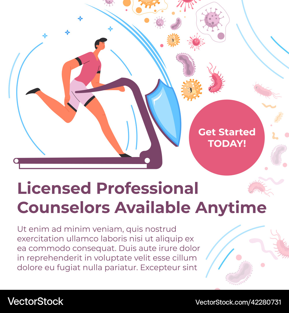 Licensed professional counselors available anytime vector image