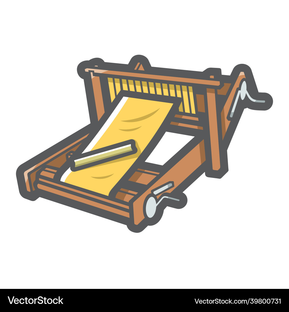 Loom textil equipment icon cartoon Loom textil equipment icon cartoon vector image