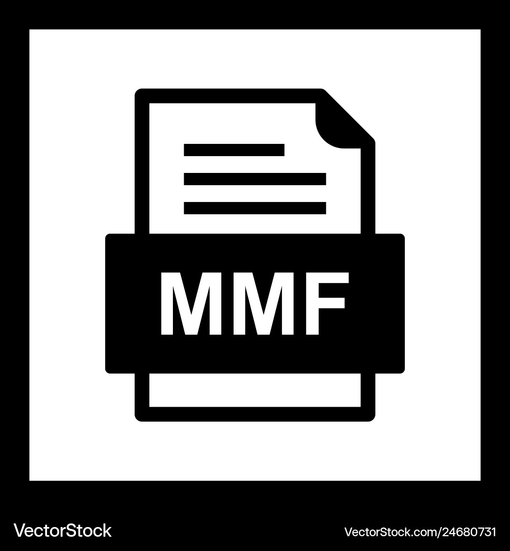 Mmf file document icon vector image