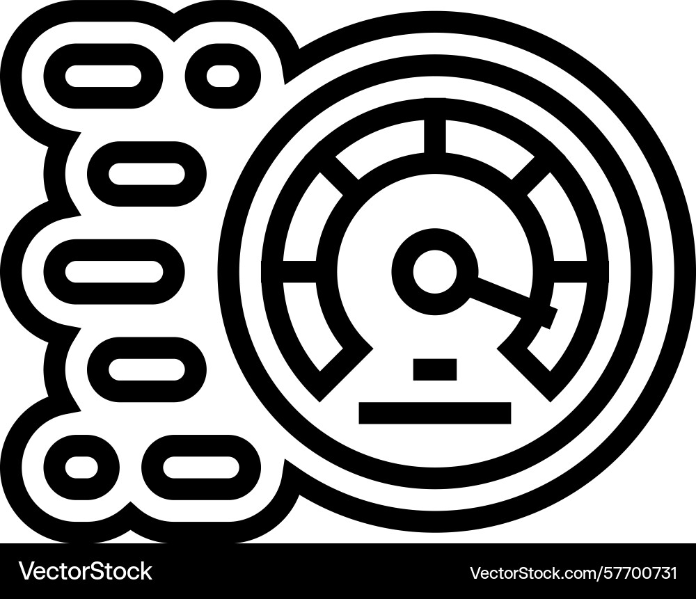Multi speed line icon vector image
