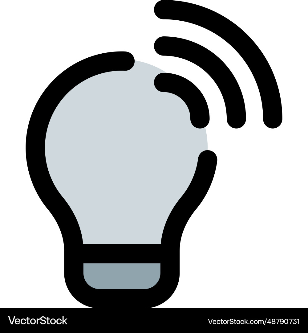 Portable wireless lamp controlled via wifi vector image