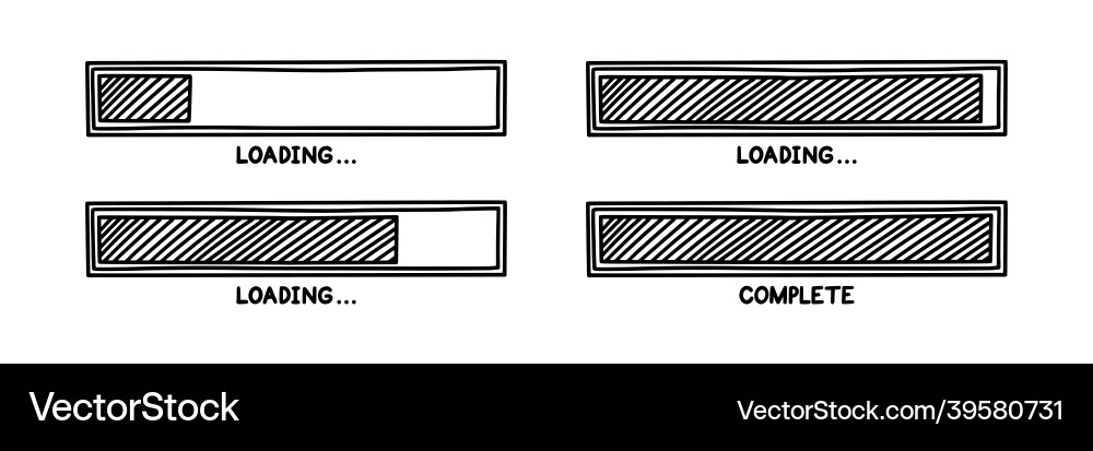 Progress loading bar infographics design element Progress loading bar infographics design element Vector Image