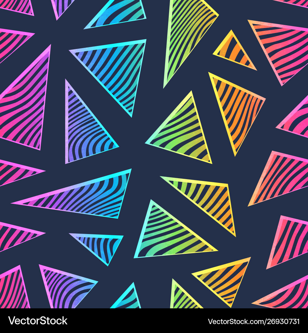 Rainbow Triangle Pattern vector image