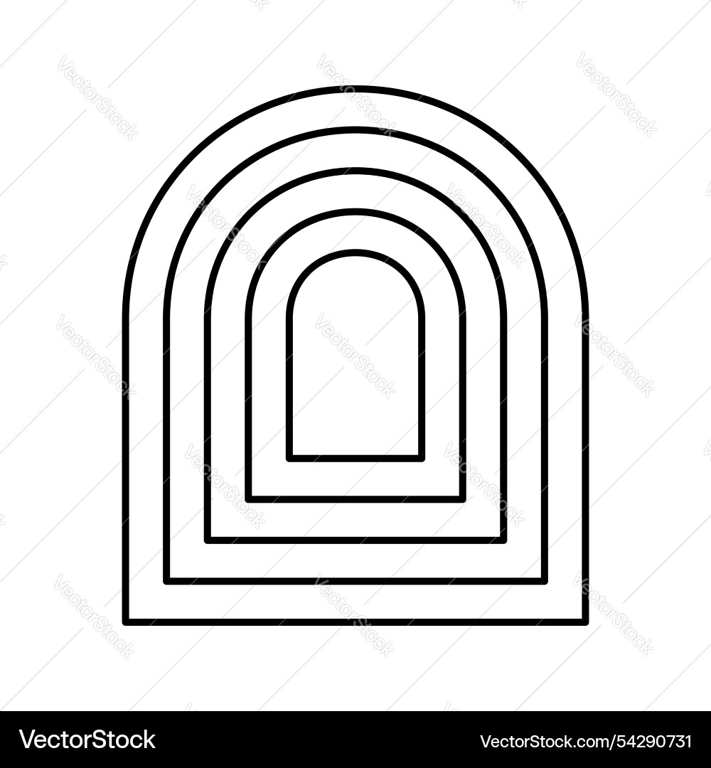 Repeating concentric arch shape symbols Repeating concentric arch shape symbols vector image