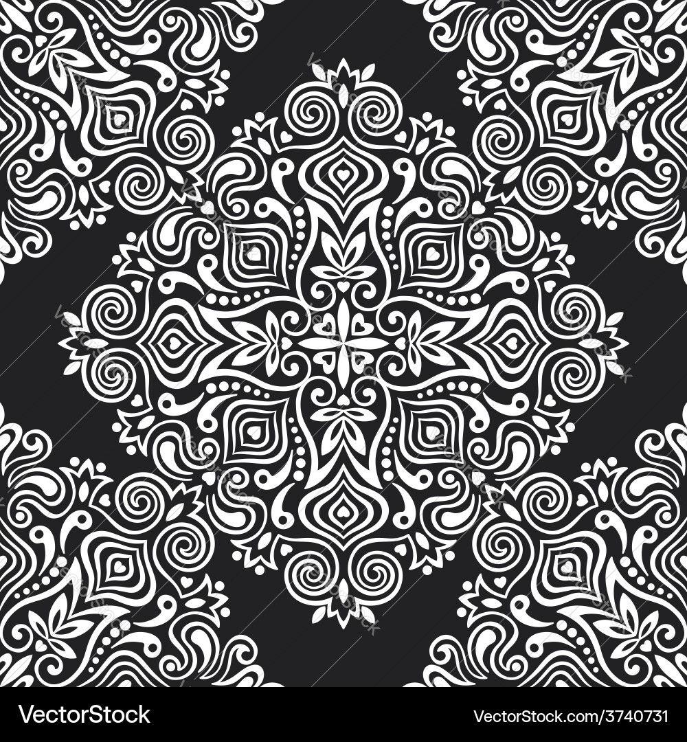 Seamless background with abstract ethnic pattern vector image