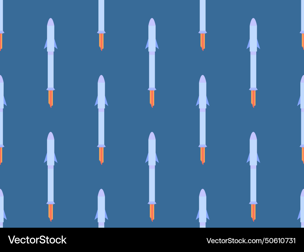 Spaceships seamless pattern orbital launch Spaceships seamless pattern orbital launch vector image