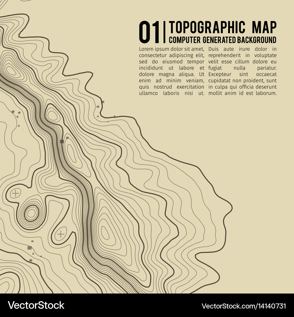 Topographic map background with space for copy vector image