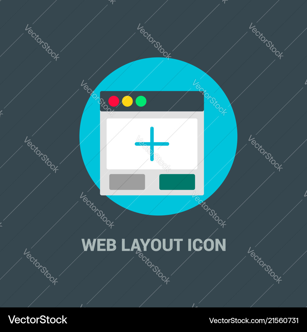 Web layout icon with creative design vector image