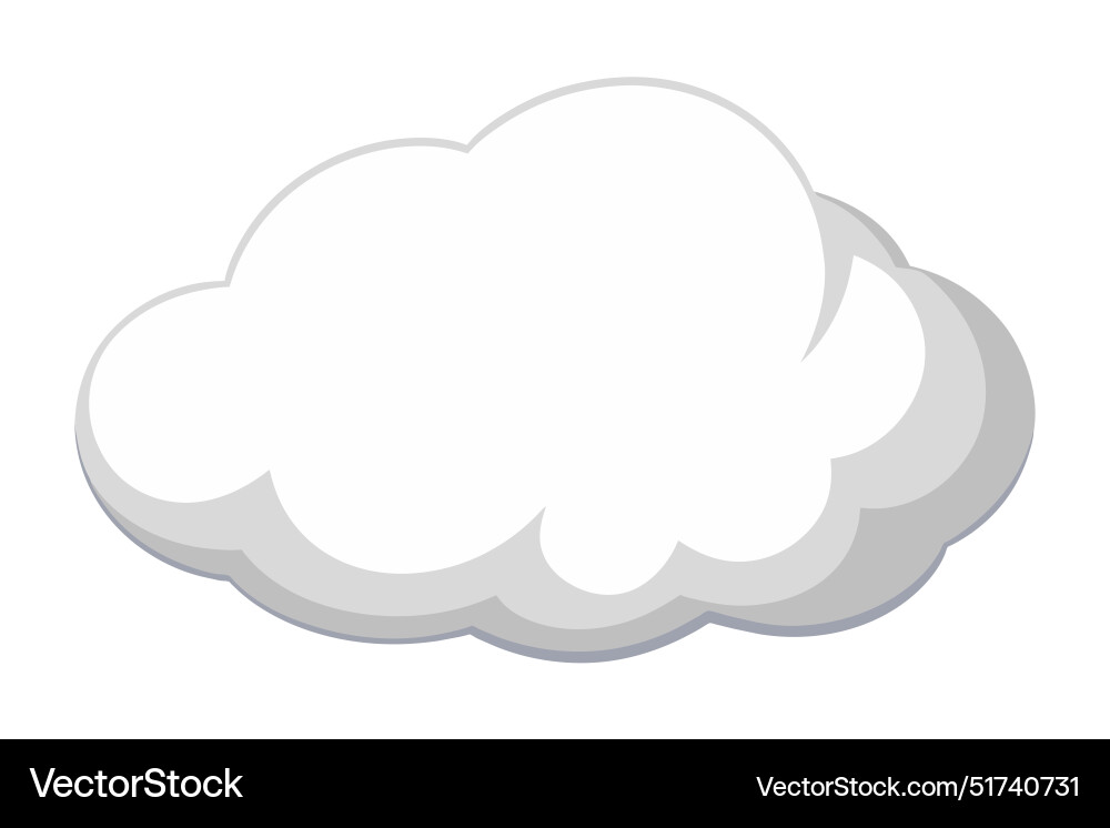 White soft cloudy shape floating White soft cloudy shape floating vector image