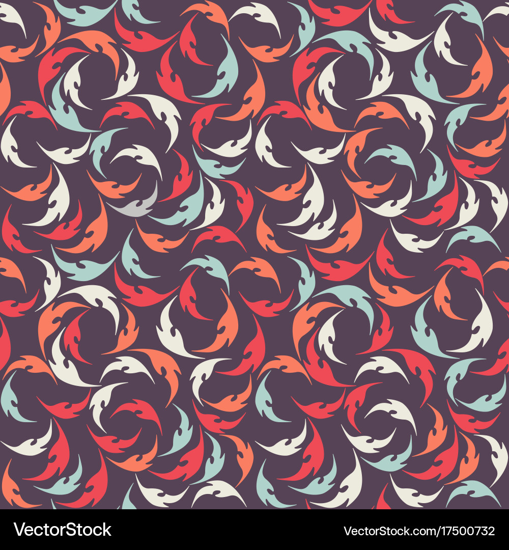 Abstract seamless pattern with stylish objects vector image