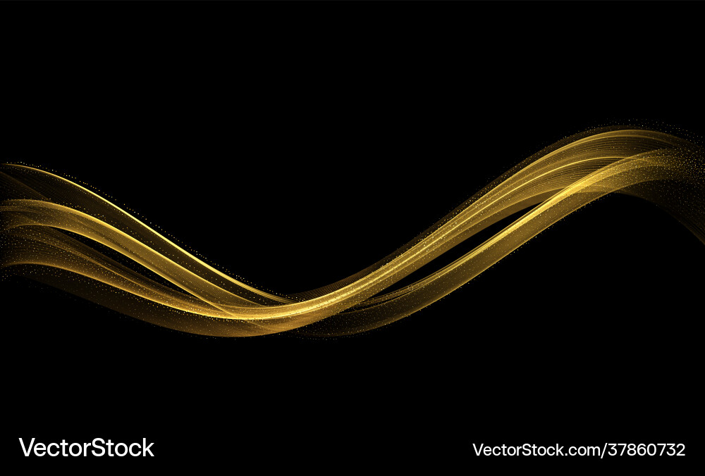 Abstrakte goldene Wellen glänzend goldene bewegte Linien Abstrakte goldene Wellen glänzend goldene bewegte Linien vektorbild