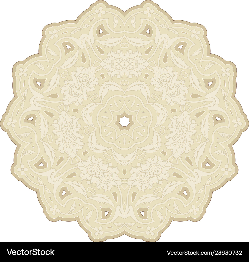 Ceramic decors hand drawn mandala asian indian Ceramic decors hand drawn mandala asian indian vector image