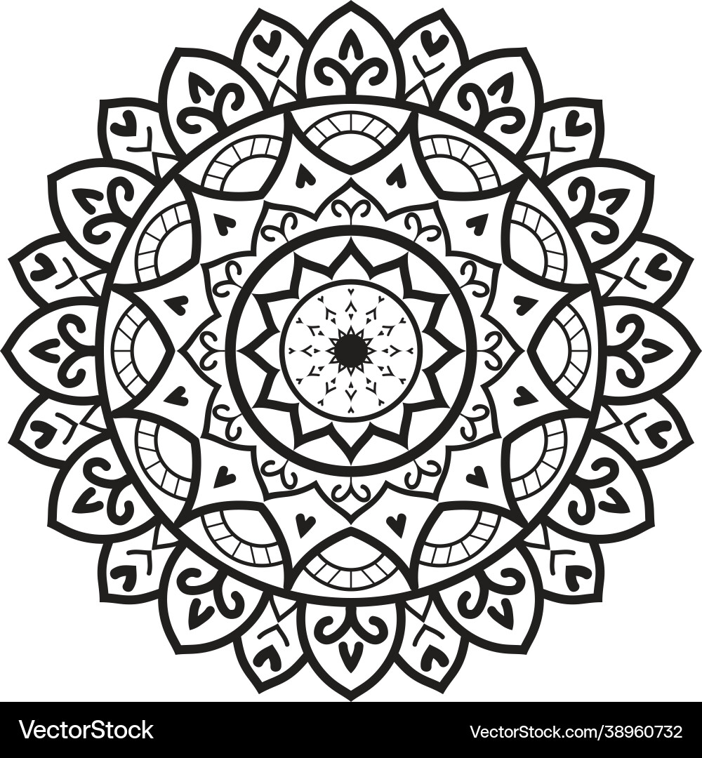 Circular pattern in form a mandala vector image