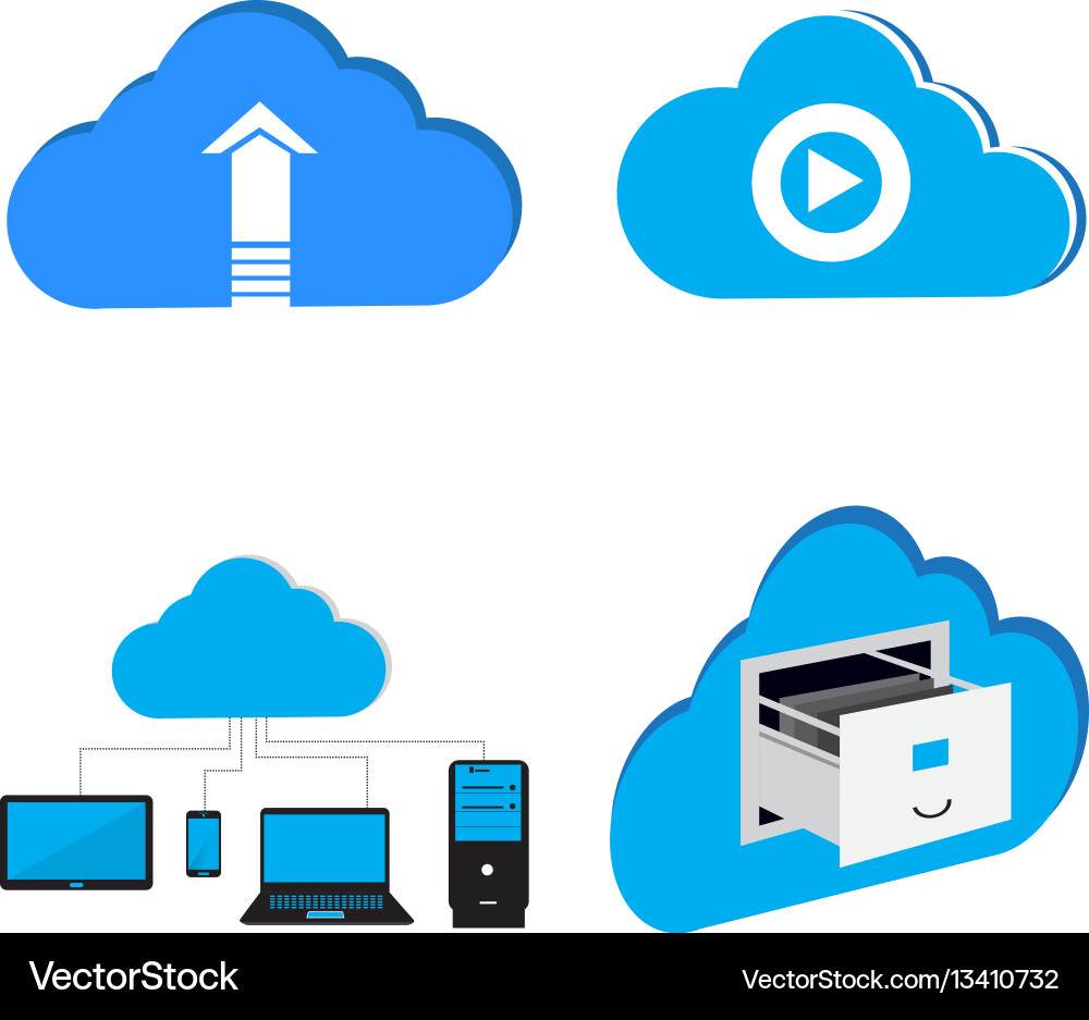 Cloud computing vector image
