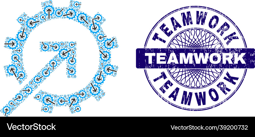 Cog integration recursion mosaic of Cog integration recursion mosaic of vector image