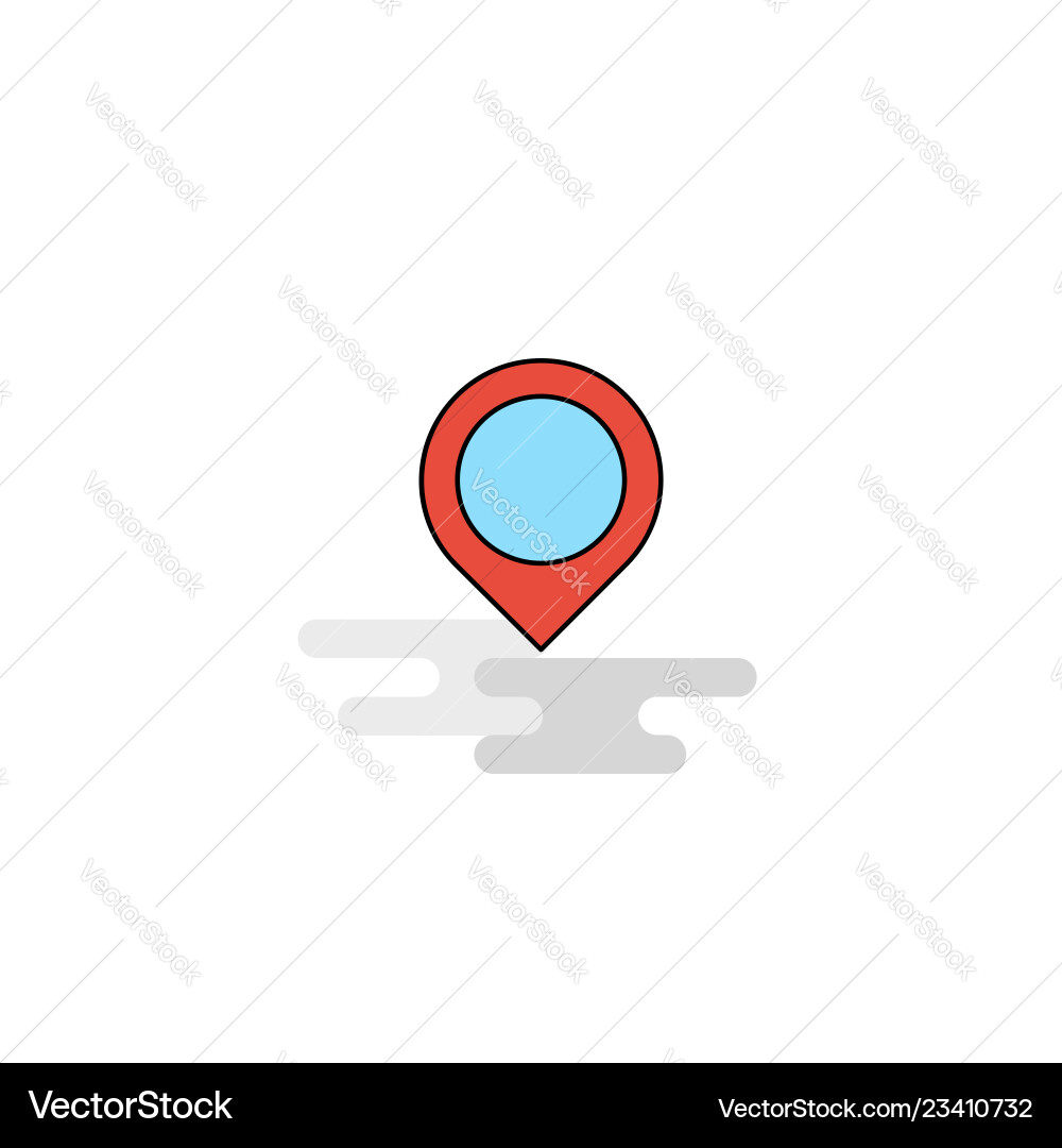 Flat map navigation icon Vector Image