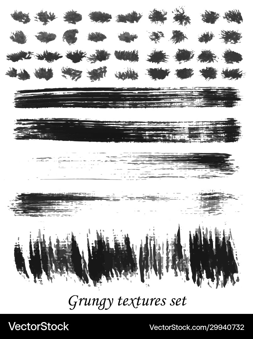 Grungy textures set Grungy textures set vector image