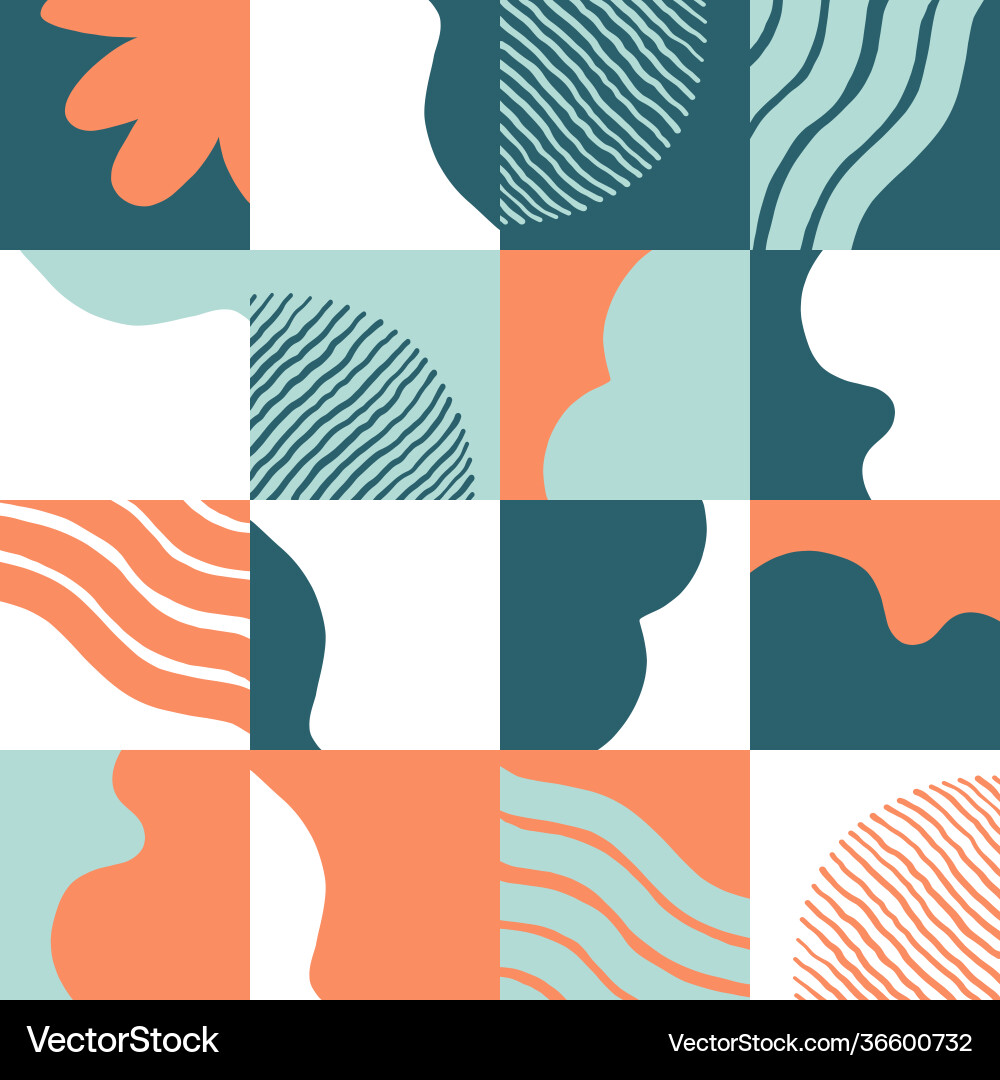 Naive art artistic pattern with abstract shapes Naive art artistic pattern with abstract shapes vector image
