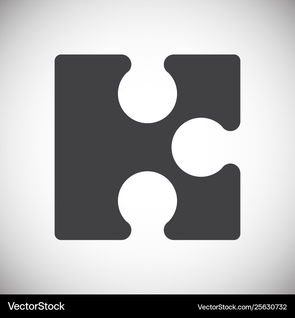 Puzzle icon on background for graphic and web Puzzle icon on background for graphic and web vector image