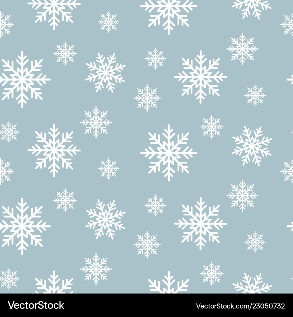 Snowflake Seamless Pattern vector image
