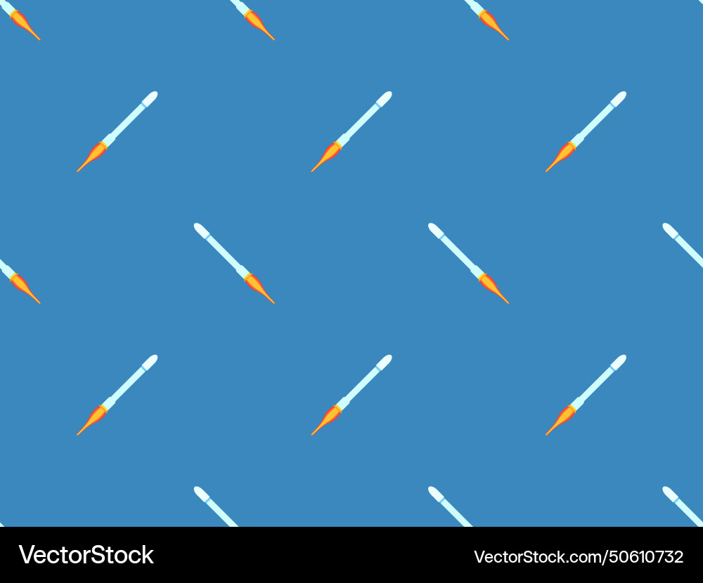 Spaceships seamless pattern orbital launch Vector Image