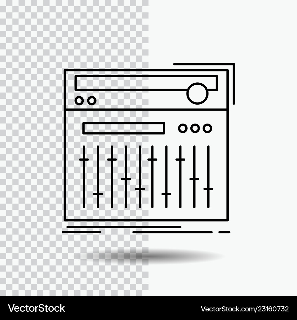 Steuerung Midi Studio Sound Line Icon Steuerung Midi Studio Sound Line Icon vektorbild