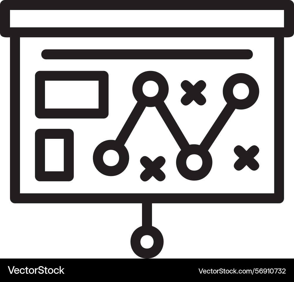 Strategy linear style icon design vector image