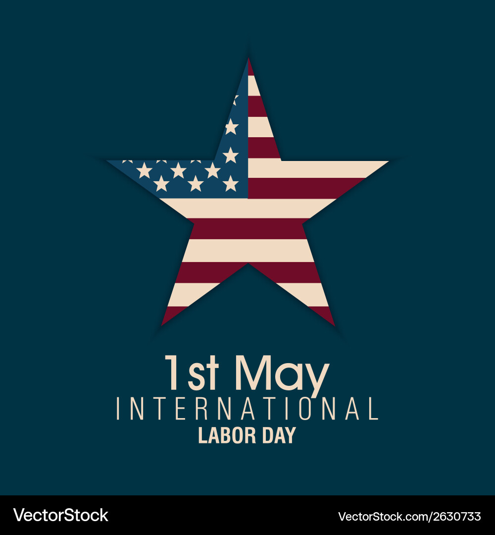 Abstract labor day background with special objects vector image