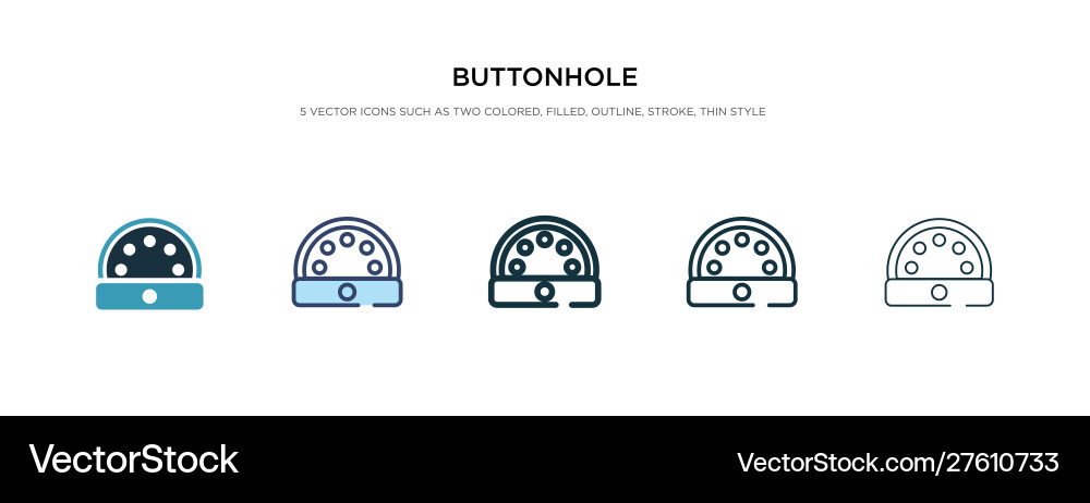 Buttonhole icon in different style two colored vector image