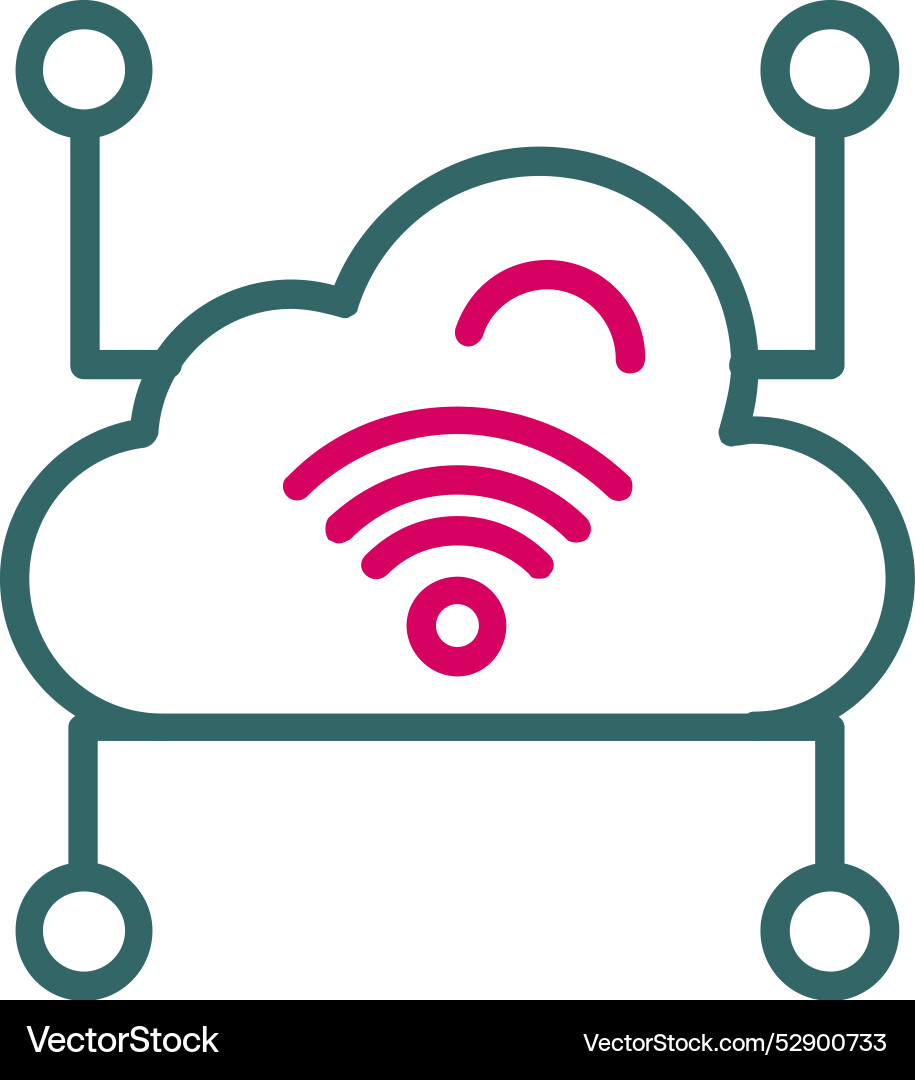 Cloud data line icon design Vector Image