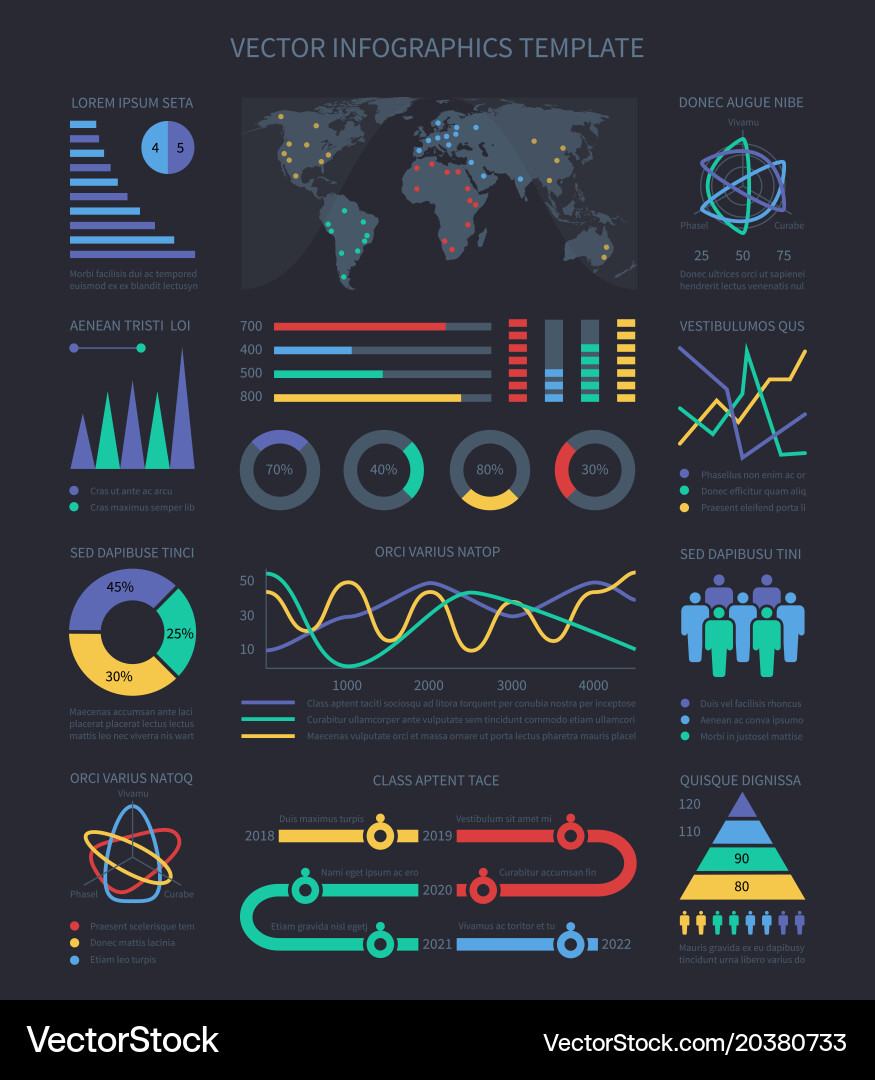 Data Presentation Charts & Diagrams vector image