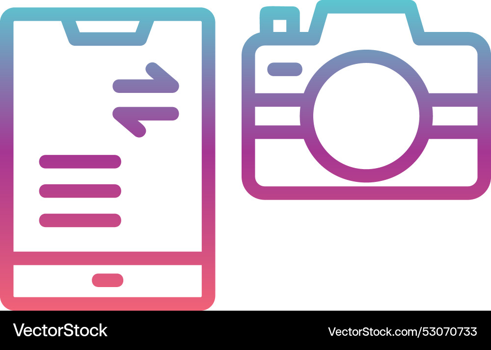 Data transfer line gradient design Vector Image