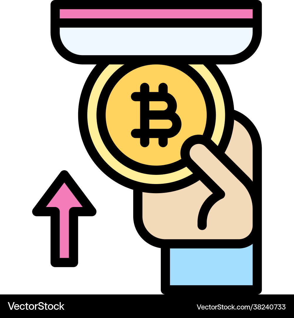 Deposit icon cryptocurrency related – Royalty-Free Vector | VectorStock