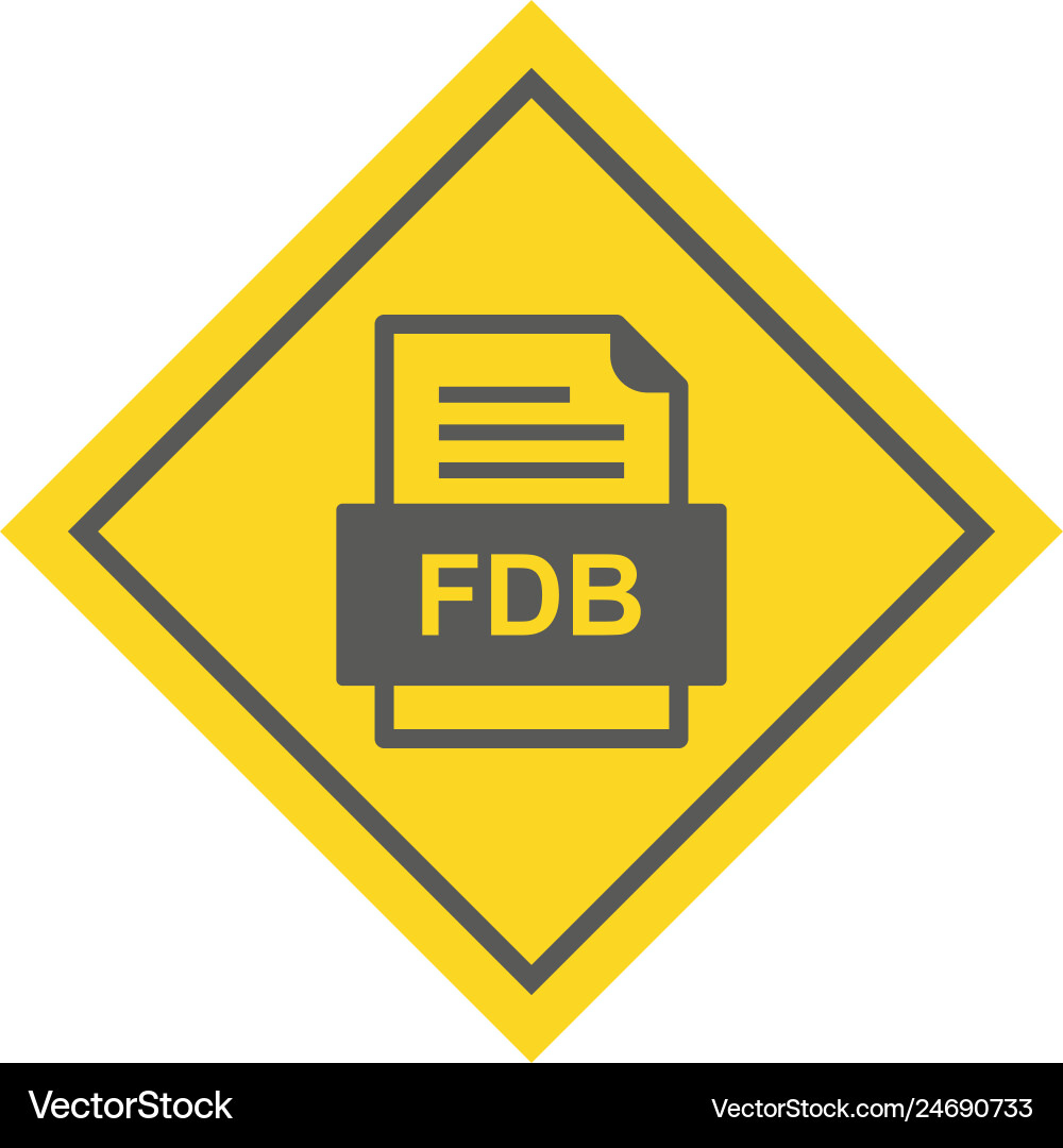 Fdb file document icon vector image